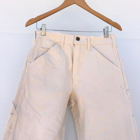 Stan Ray Stanley Painter Pants Cream Cargo High Waisted Women’s Size 28 Vintage - Picture 7 of 11